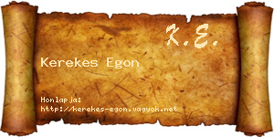 Kerekes Egon névjegykártya